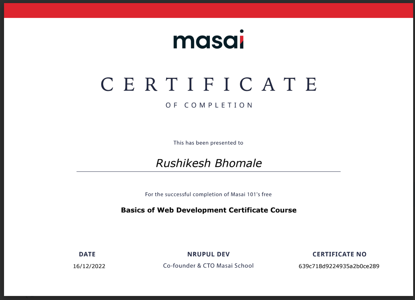 Rushikesh's PortFolio